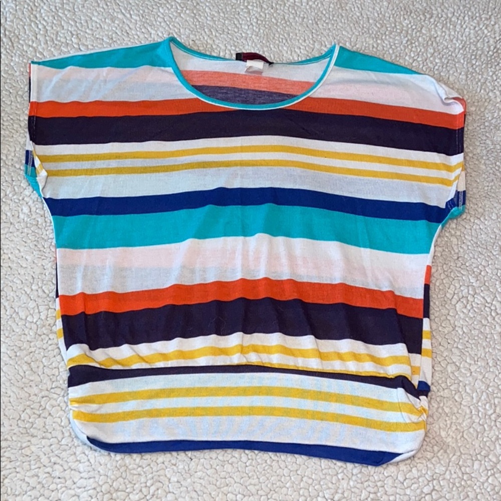 Annabelle sleeveless multicolor stripe blouse szXL